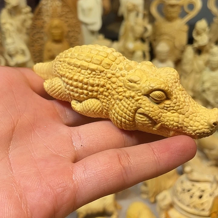 黄杨木黄杨木鳄鱼小把件