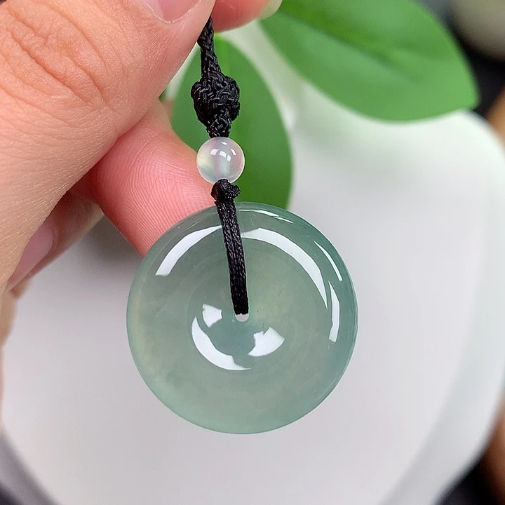 翡翠未镶嵌颈饰平安扣 24.2x5.4mm