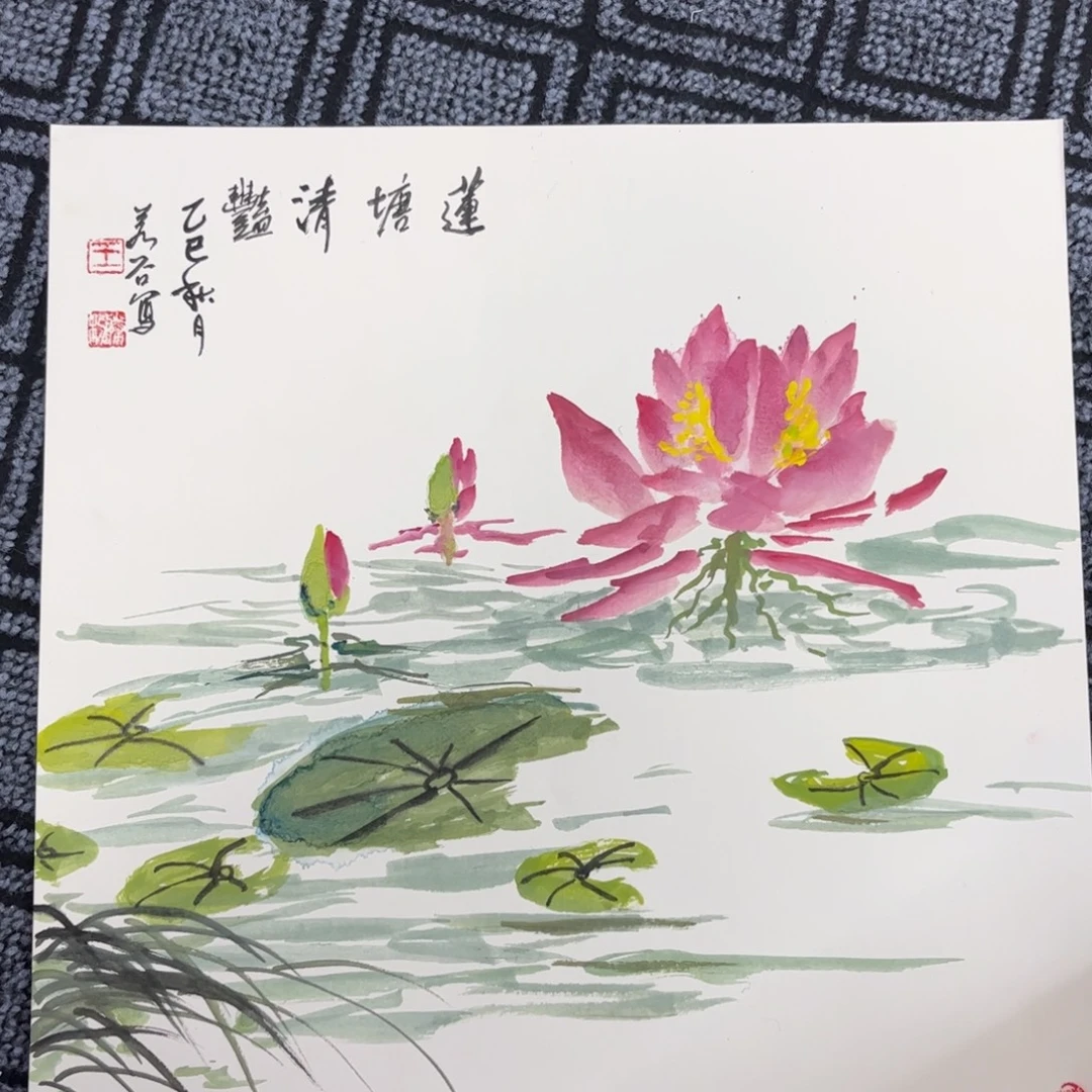 国画三尺斗方花鸟