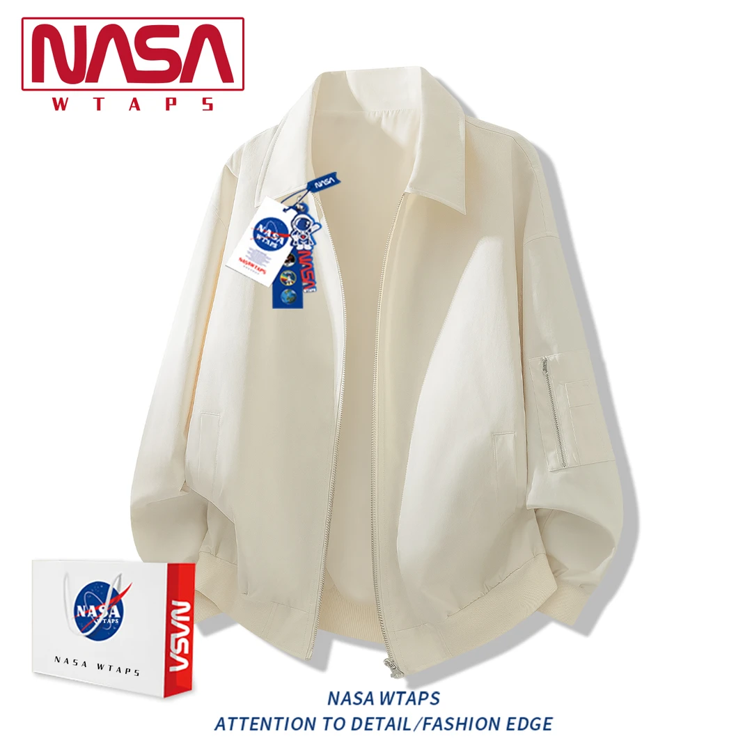 NASA WTAPS美式复古翻领夹克男款春秋季潮牌宽松休闲百搭工装外套