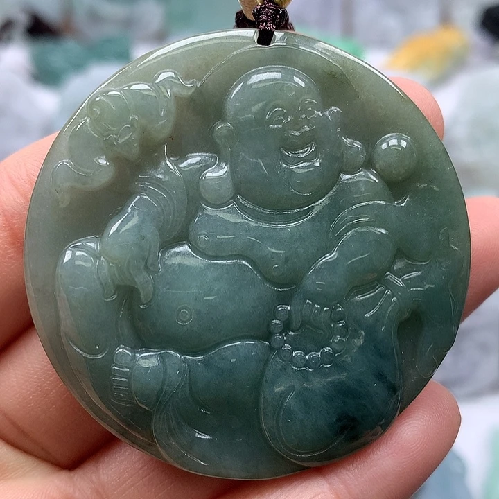 翡翠未镶嵌颈饰逍遥佛福利