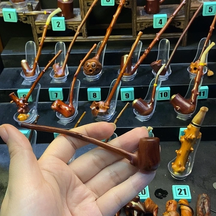 阿***口大叶紫檀（黑酸枝木类）檬子木烟斗