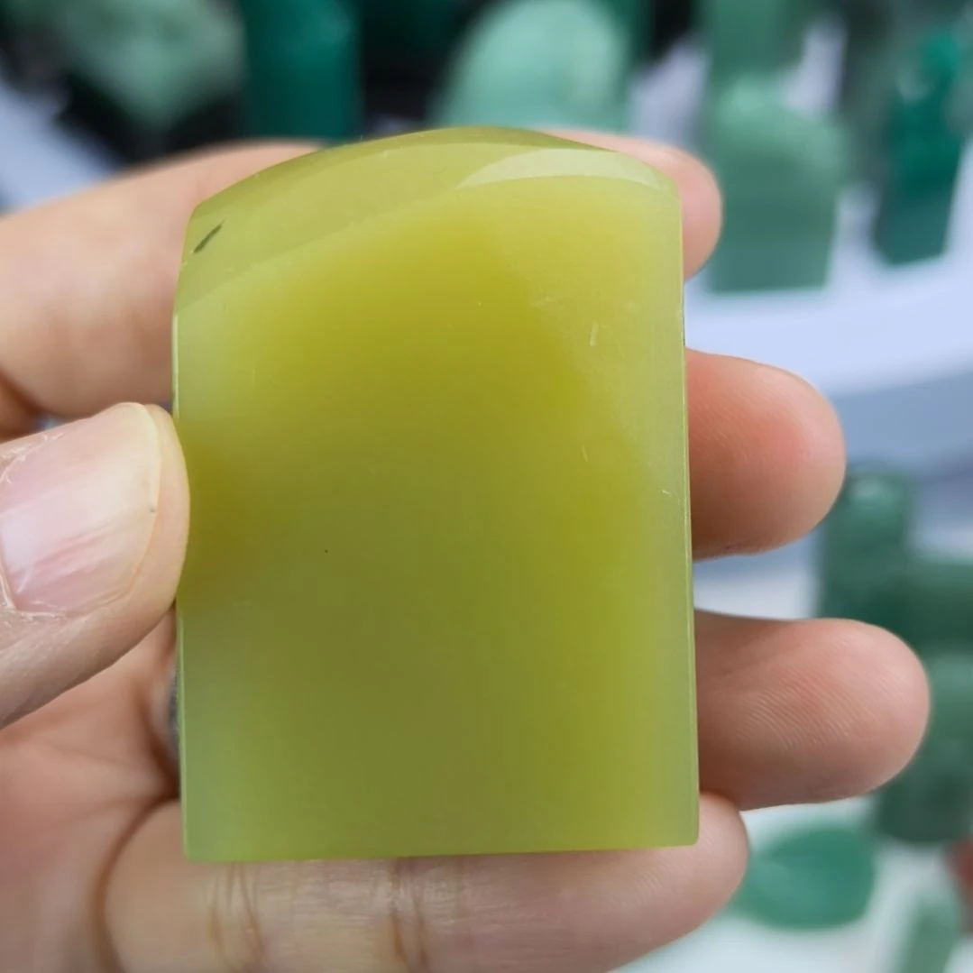 印石昌化石云南蓝素章，黄料子