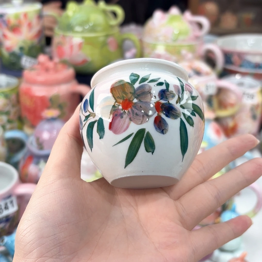 景德镇手绘高温釉下彩陶瓷茶具