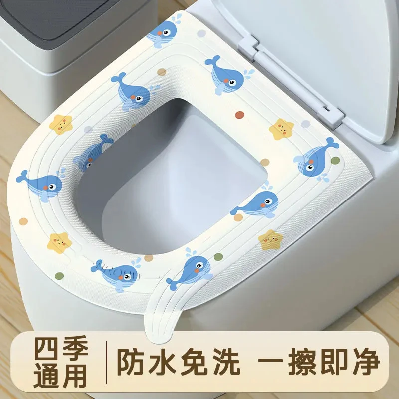 四季通用坐便套防水手提马桶垫可爱家用坐便垫松弛感套垫加厚免洗