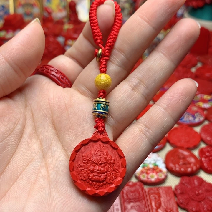 天然辰砂工艺品朱砂钥匙扣