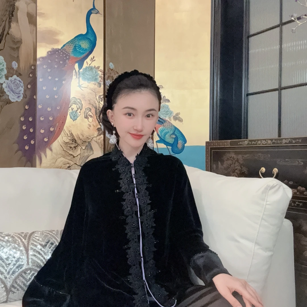 Betty Bairn【花鸢】高端定制桑蚕丝短绒外套24B-BW7672