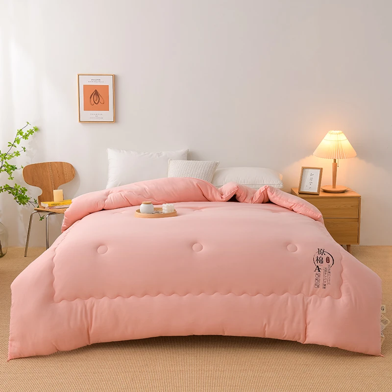 原棉春秋冬被子加厚柔软保暖大豆被双人宿舍简约风
