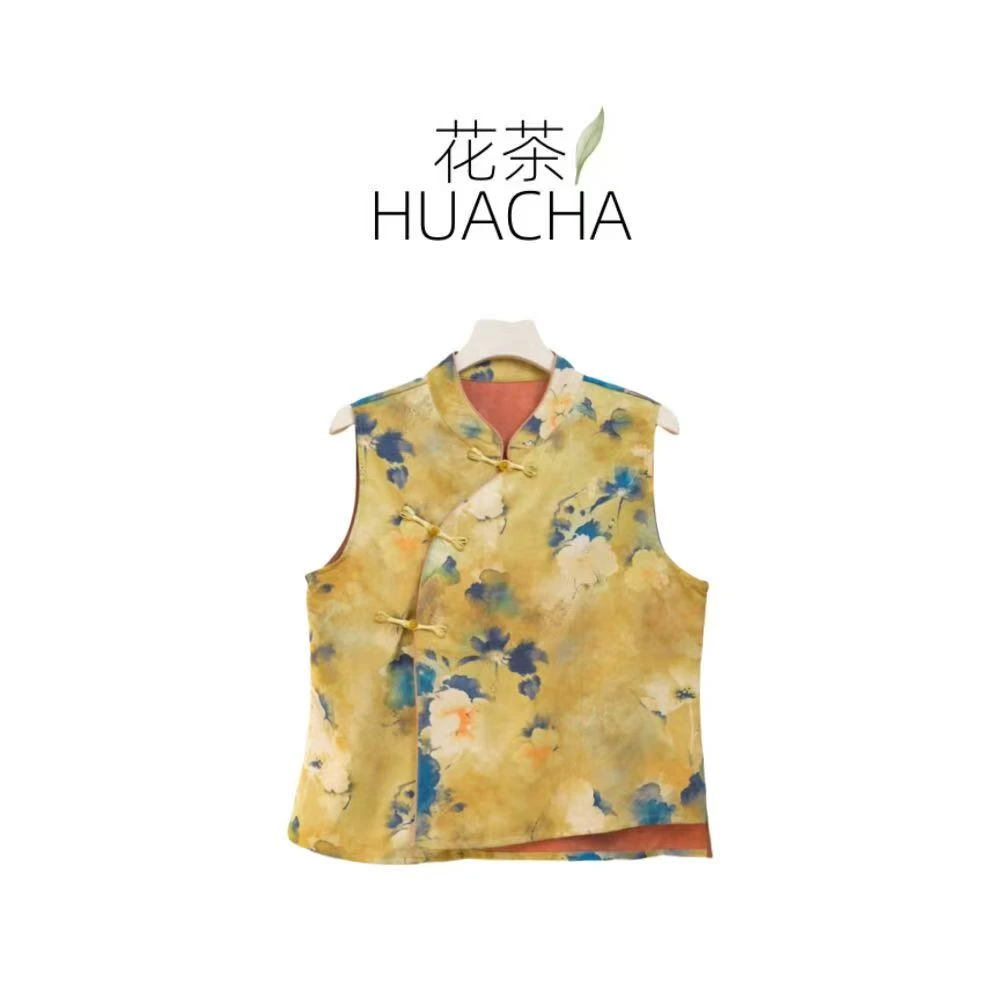 【松野】夏季新款新中式国风文艺气质返潮复古国潮文化女马夹