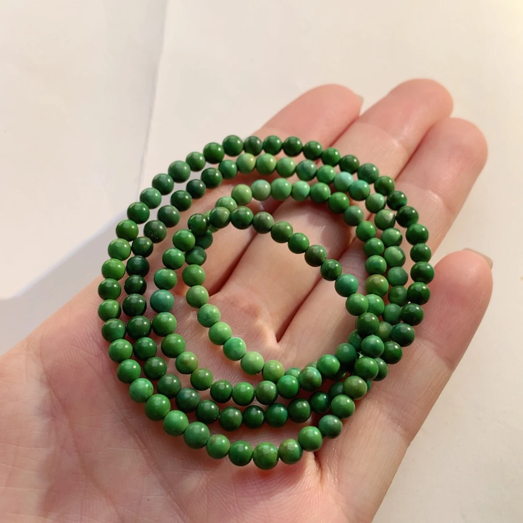 未镶嵌绿松石手链松石小米珠