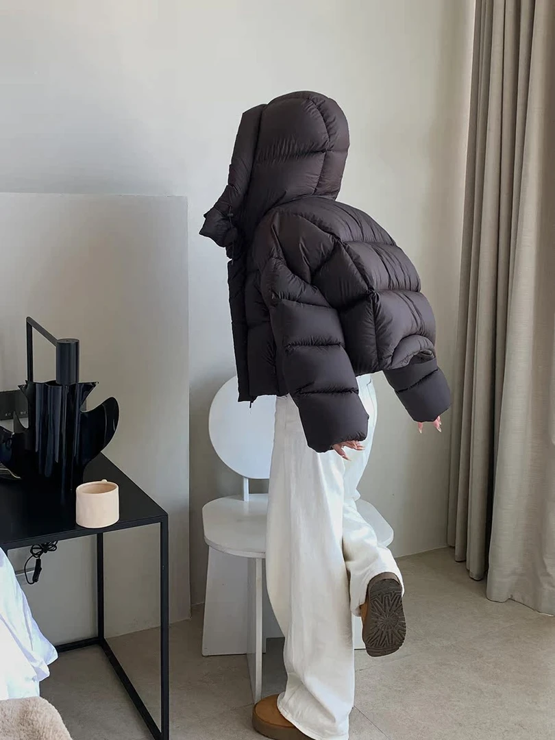 泡芙短款羽绒服女冬季新款美式肯豆面包服高级感超好看