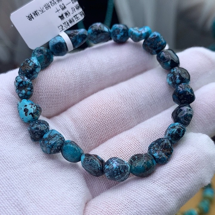 未镶嵌绿松石原矿乌金随形手串