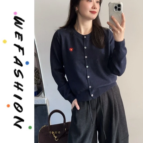 【WE】刺绣马标针织