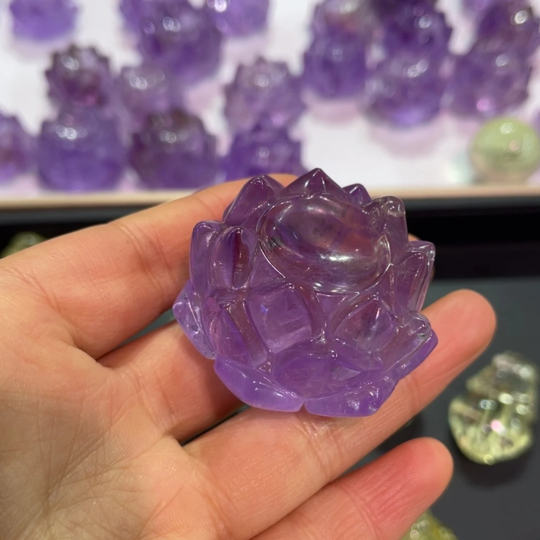 紫晶莲花底座未镶嵌