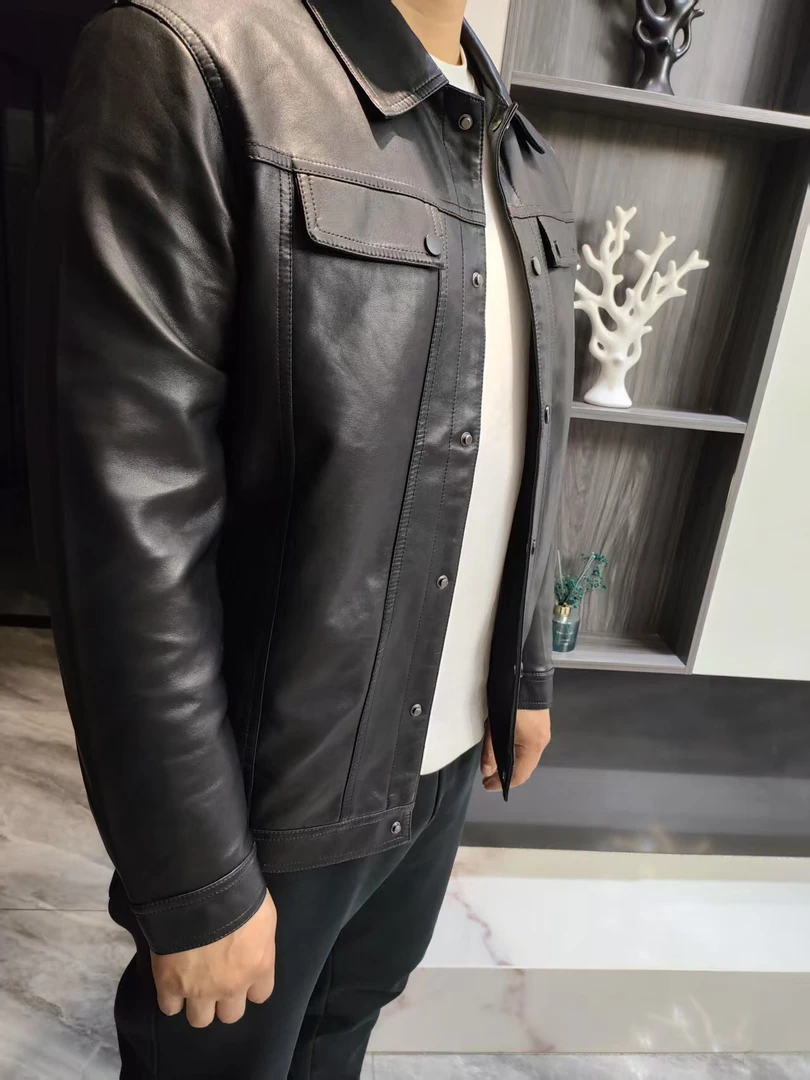 【正品男士】皮衣修身百搭引领潮流2025最新款皮夹克