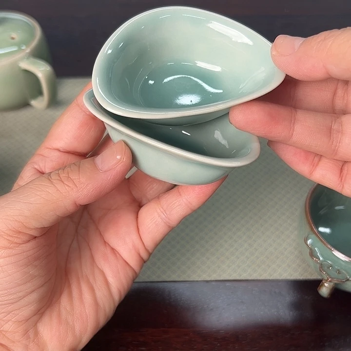 龙泉云间青瓷小米茶器