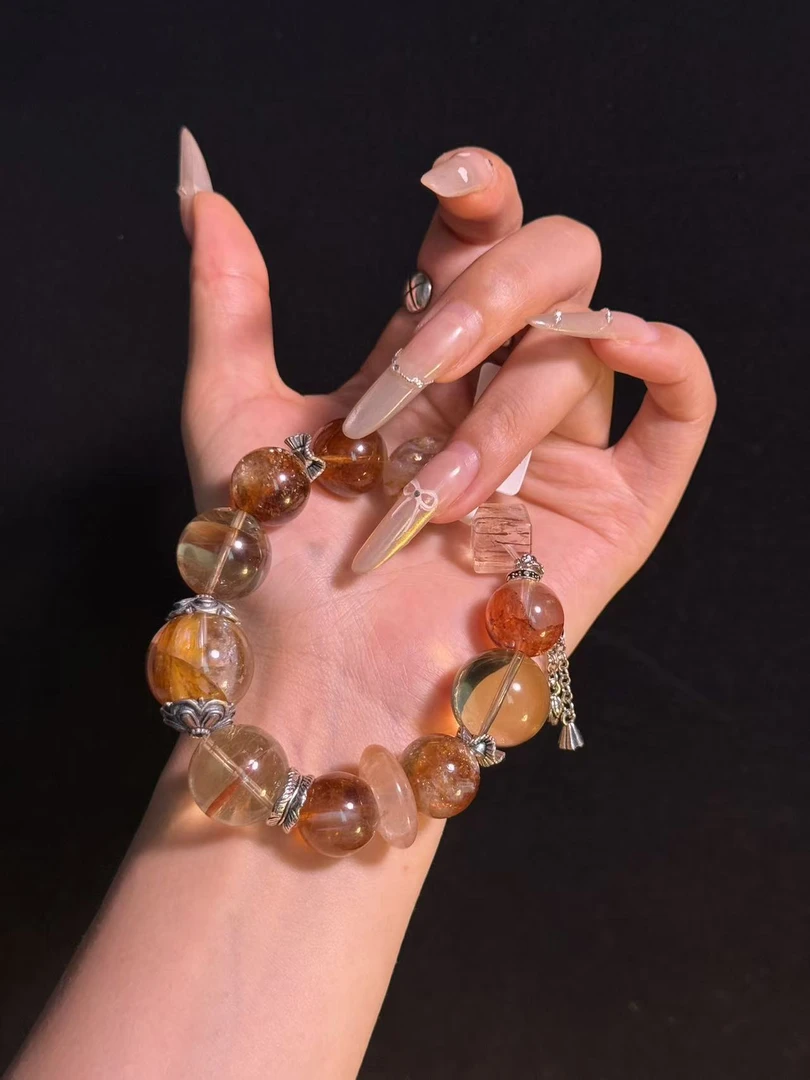 【晶玲小筑】天然红胶花水晶，美拉德色系，不挑人、不挑肤色