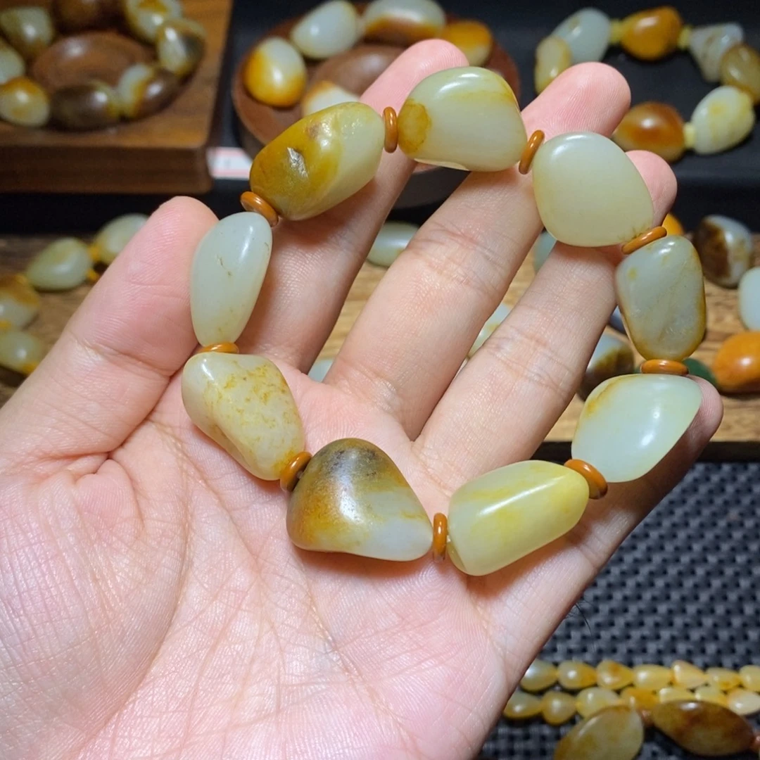 和田玉未镶嵌手链