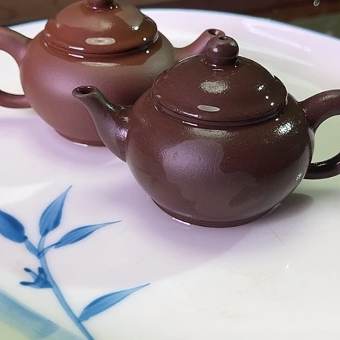 紫砂茶壶蛤**哥宜兴紫砂水平半手