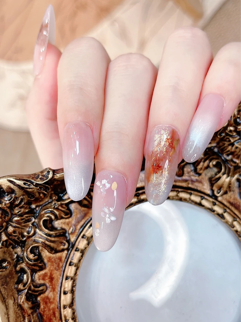 【金秋琥珀】休闲日常温柔气质显白手工穿戴甲B7