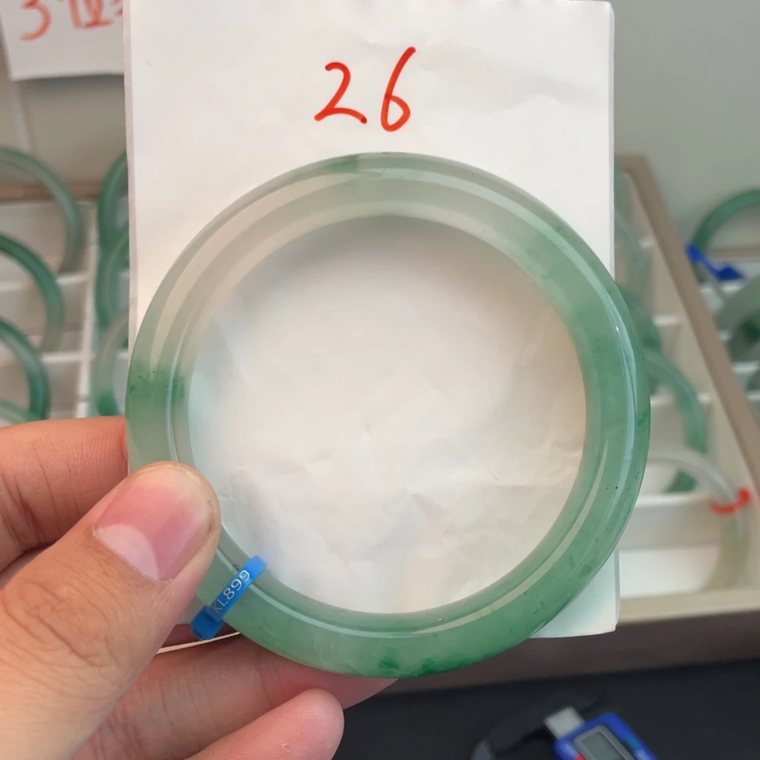 石英质玉（非洲翠）合金手镯26-61