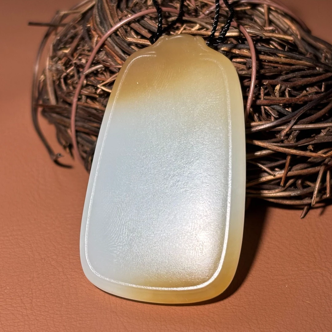 和田玉糖羊脂玉平安牌