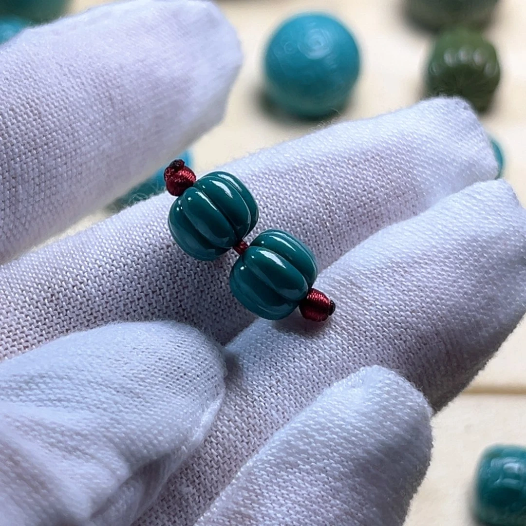 绿松石未镶嵌对珠