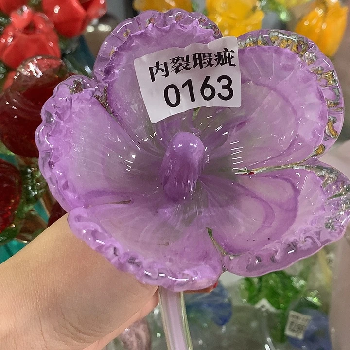 琉璃小***妹0163瑕疵花瓶摆件