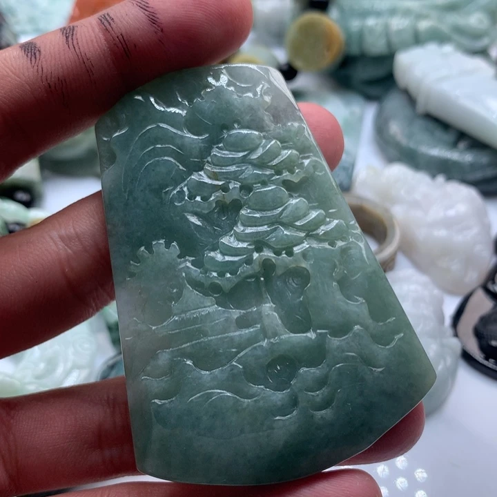 颈饰未镶嵌翡翠保真天然a货翡翠