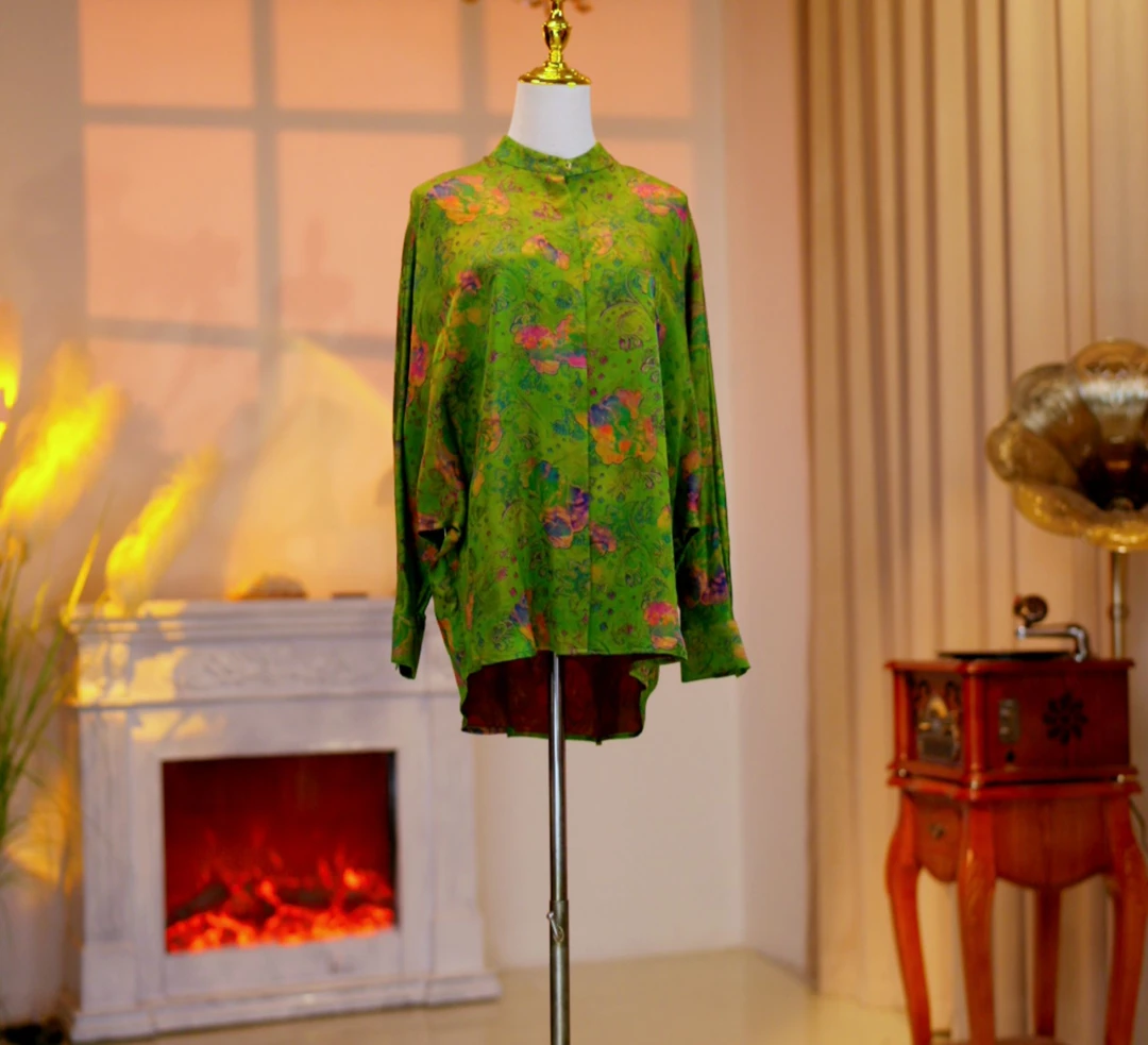 香云纱高定时尚气质减龄衬衫  250388