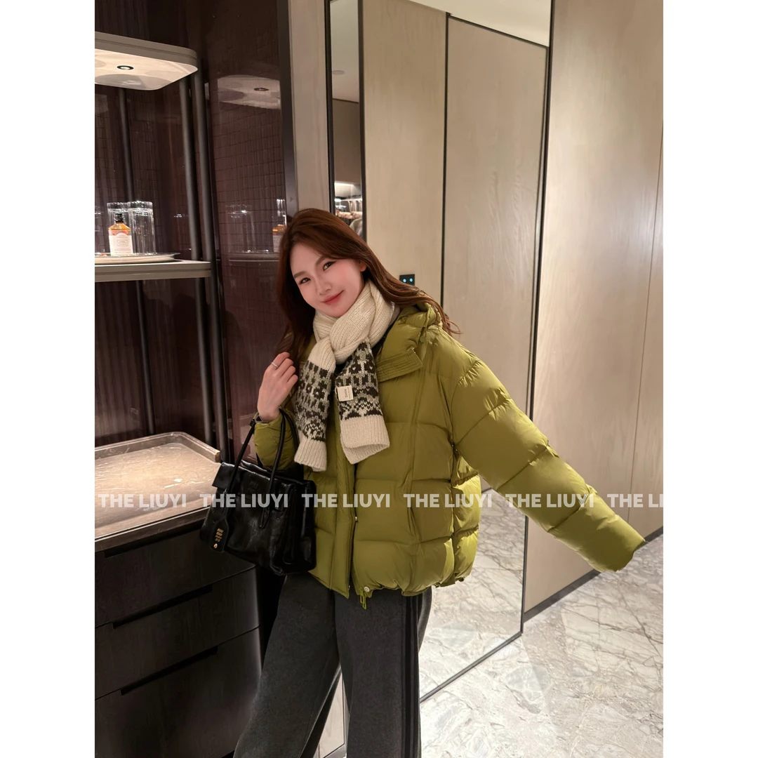 【LIUYI】寒冬鹅~90白鹅绒连帽双拉链御寒羽绒服51204B8