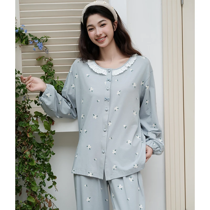 芬腾睡衣甜美系女【听口令-找编号-选尺码】长袖长裤可外穿家居服