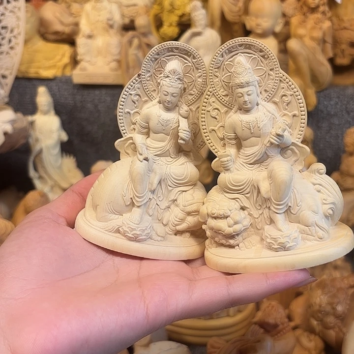 黄杨木黄杨木瑕疵文殊普贤