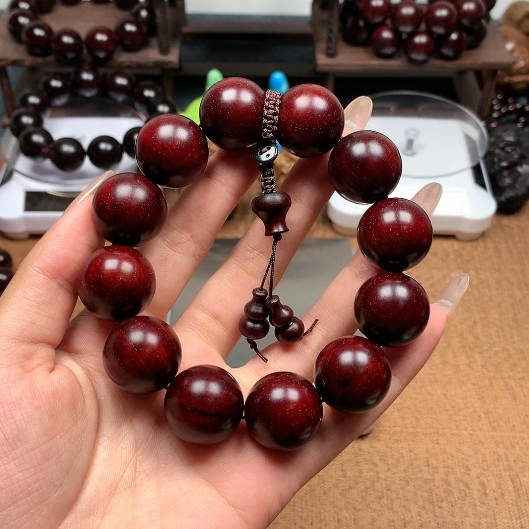 檀香紫檀（小叶紫檀）一**前2.0红底爆满金星