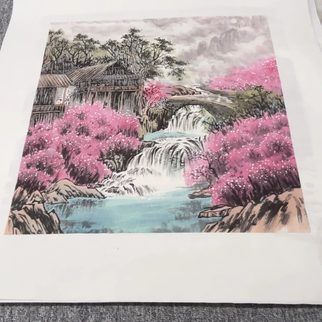 国画绘画作品多次参加全国50.50