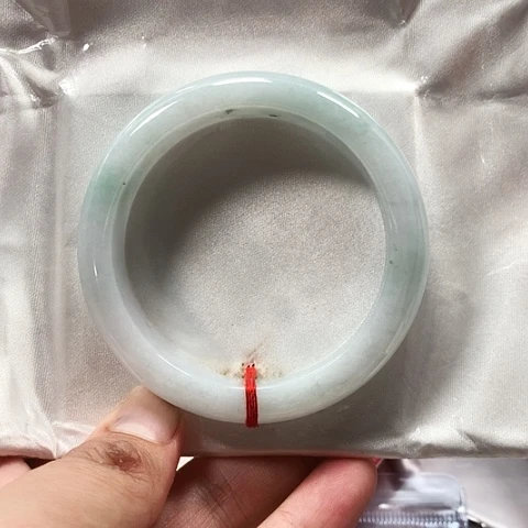 翡翠未镶嵌手镯缅甸翡翠手镯圈口57