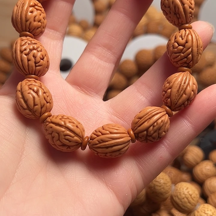 吊坠桃核桃核手串大肠纹钱袋子16