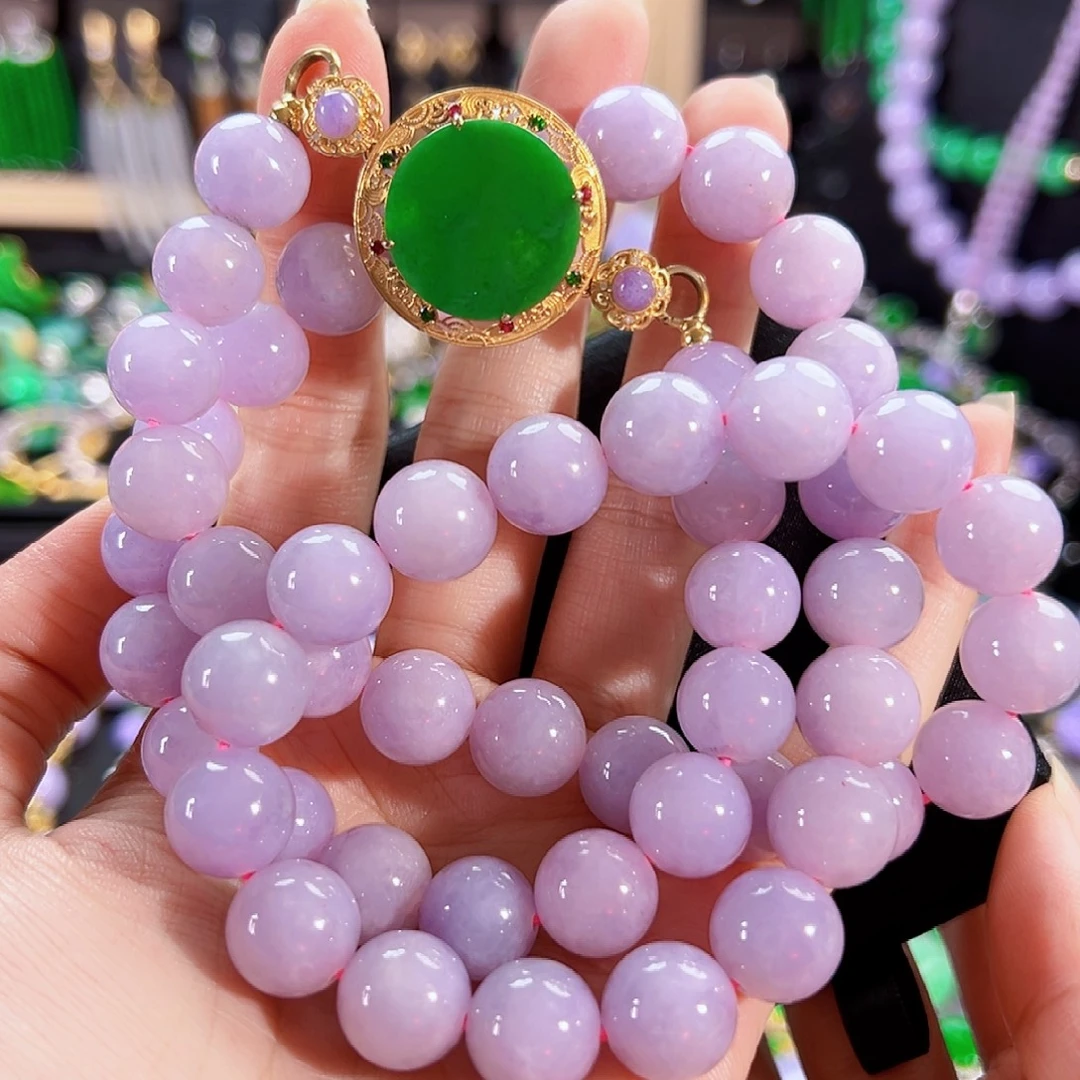 翡翠18K金镶嵌颈饰签收后24小时鉴赏期