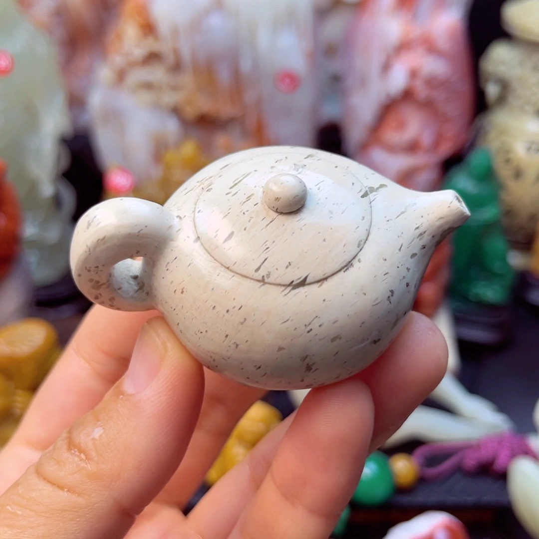 寿山石茶壶手玩件