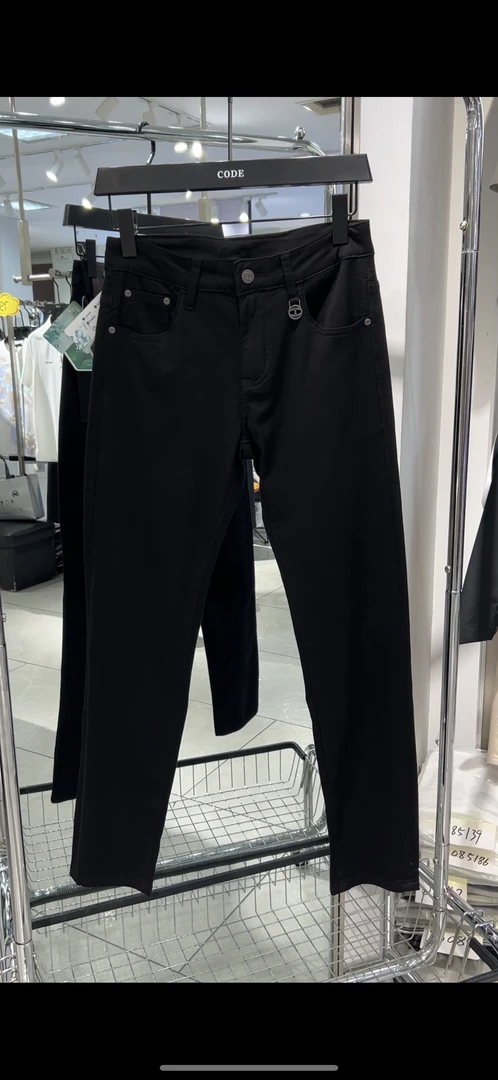 男士夏季黑色牛仔裤