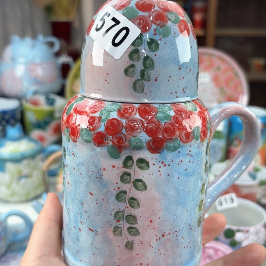 景德镇手绘高温釉下彩陶瓷茶具装饰