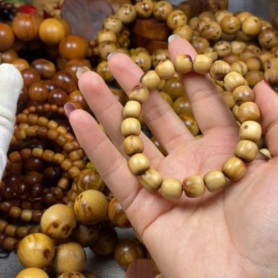 柏木（崖柏）手串/手链花**圆1.0瘤疤