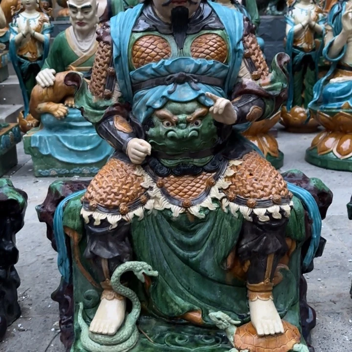 疋***月陶瓷琉璃三彩真武大帝