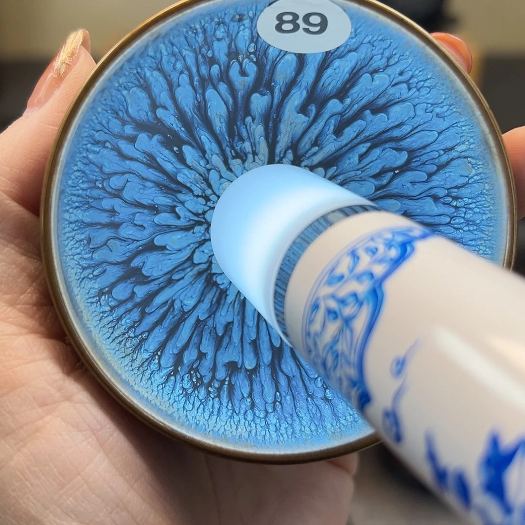 茶盏百花釉滴束口