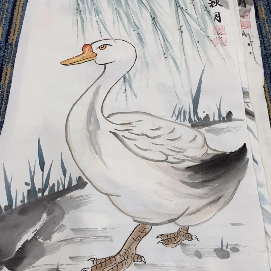 国画张玉玲四尺四开花鸟作品