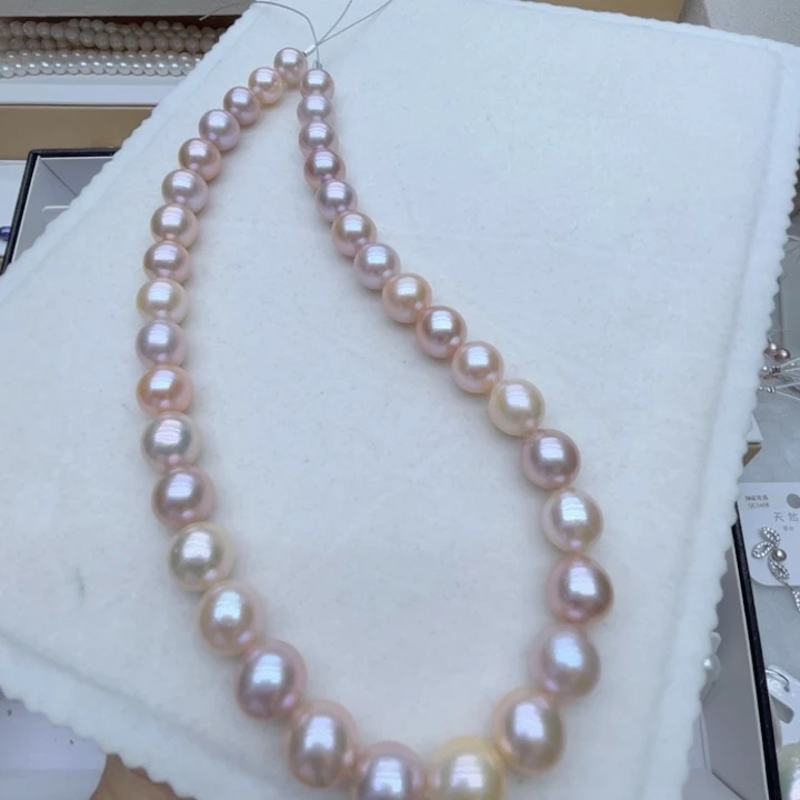 银S925镶嵌耳饰淡水珍珠