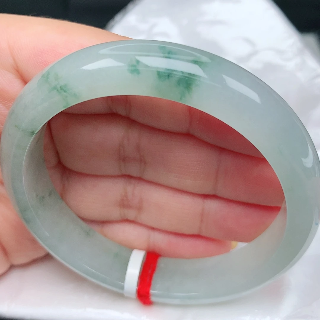 未镶嵌手镯翡翠9冰胶飘花