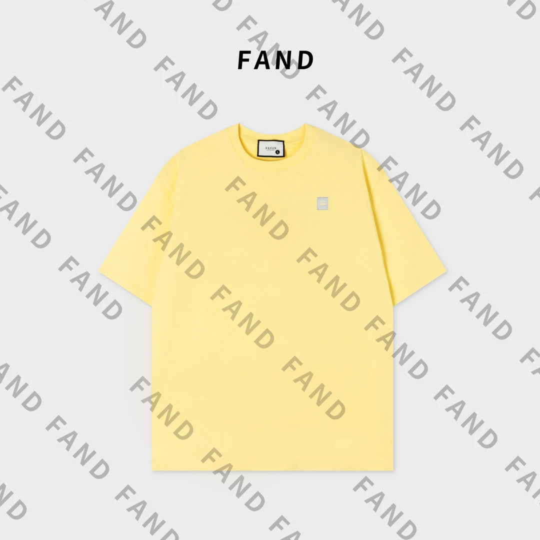 FAND品牌【akeli】2025新品夏季情侣装字母章仔圆领短袖T恤