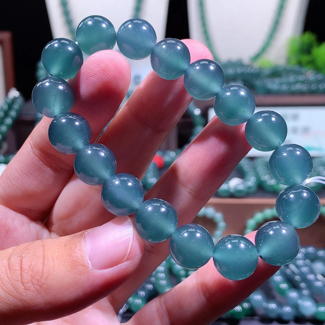 翡翠未镶嵌手链天然a货翡翠手串11.8