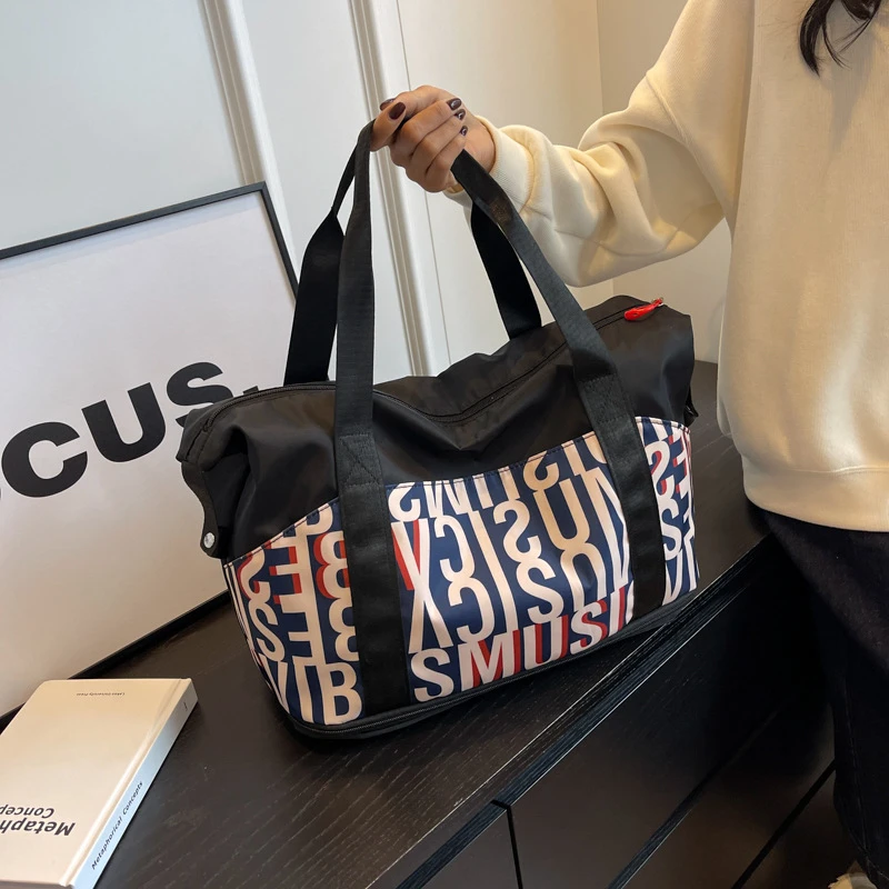 大容量便携旅行包轻便防水行李包可套拉杆短途登机包待产收纳袋JY